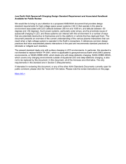 Low Earth Orbit Spacecraft Charging Design Standard