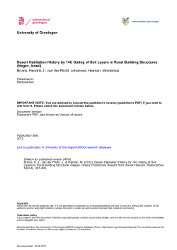 University of Groningen Desert Habitation History by 14C