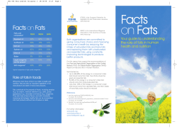 Facts on Fats