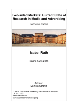 Current State of Research in Media and Advertising (Download PDF)