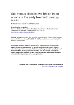 Sex versus class in two British trade unions in