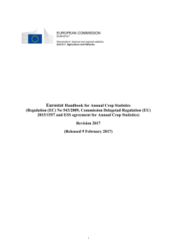Eurostat Handbook for Annual Crop Statistics