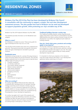 Residential Zones - Brisbane City Council