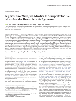 Suppression of Microglial Activation Is Neuroprotective in a Mouse
