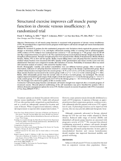Structured exercise improves calf muscle pump function in chronic