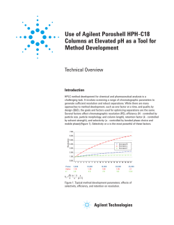 Use of Agilent Poroshell HPH-C18 Columns at Elevated pH as a