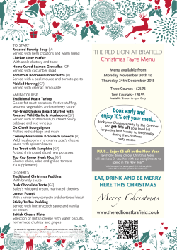 Book early and enjoy 10% off your meal