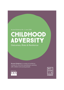 Childhood Adversity - The Centre for Effective Services