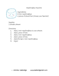 Marshmallow Munchie Ingredients: 6 mini