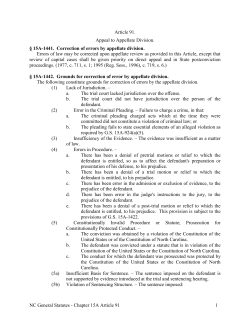 Chapter 15A Article 91 1 Article 91. Appeal to Appellate Division