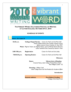 Called to Create: A Lutheran Festival of Writing