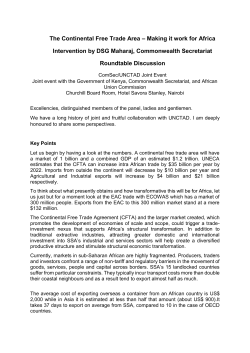The Continental Free Trade Area &ndash; Making it work for Africa