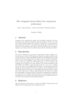 How swappiness kernel affects the compression