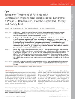 Tenapanor Treatment of Patients With Constipation