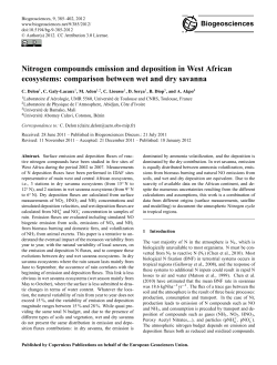 Nitrogen compounds emission and deposition in