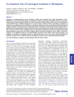 Article An Empirical Test of Convergent Evolution