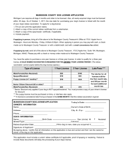 dog license application - Muskegon County, Michigan