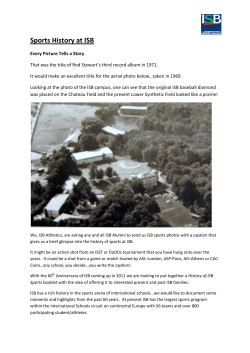 Sports History at ISB - International School of Brussels