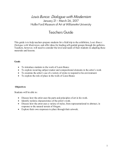 Louis Bunce: Dialogue with Modernism