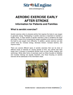 aerobic exercise early after stroke