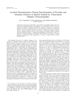 Cerebral Hemodynamics During Discrimination of Prosodic and