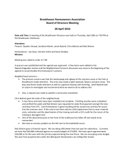 Minutes of 04/28/16 meeting - Brookhaven Homeowners Association