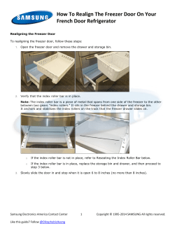 How To Realign The Freezer Door On Your French Door Refrigerator