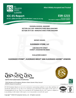 ESR-1215 - Eldorado Stone, LLC