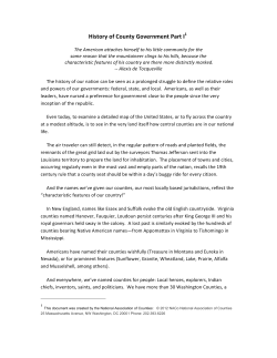 History and Overview of County Government in the US