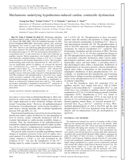 Mechanisms underlying hypothermia