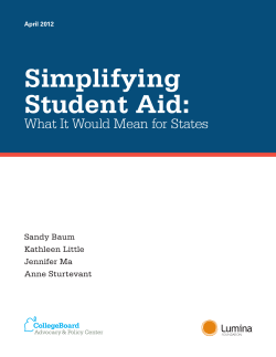 Simplifying Student Aid: What It Would Mean for