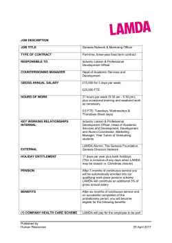 Published by Human Resources 25 April 2017 JOB