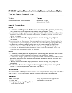Teacher Demo: Covered Lens