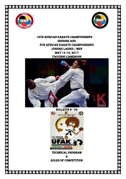 16th AFRICAN KARATE CHAMPIONSHIPS SENIORS AND 8th