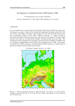 Development of a Kilometer-Scale NWP-System