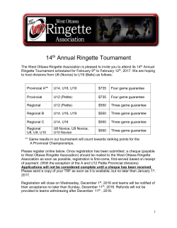 2017 Tournament Invitation Letter - West Ottawa Ringette Association