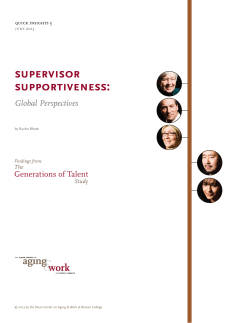 Supervisor Supportiveness - Boston College Home Page