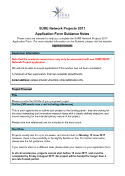 Application Form Guidance Notes