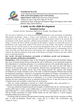 A study on the child development