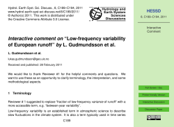Interactive comment on &ldquo;Low-frequency variability of