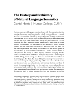 The History and Prehistory of Natural Language
