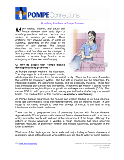 Breathing Problems in Pompe Disease