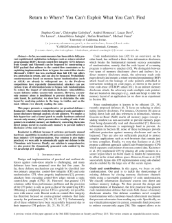 Return to Where? You Can`t Exploit What You Can`t Find