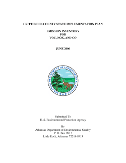CRITTENDEN COUNTY STATE IMPLEMENTATION PLAN
