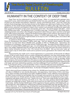 bulletin - North Texas Church of Freethought