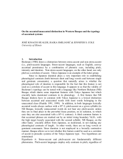 On the accented/unaccented distinction in Western Basque and the