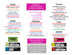 February Check out the New Pound Classes