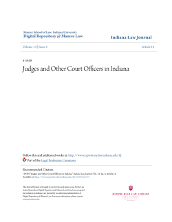 Judges and Other Court Officers in Indiana