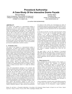 Procedural Authorship: A Case-Study Of the Interactive