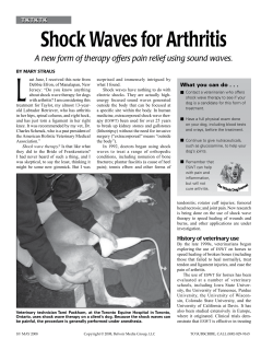 shock Waves for arthritis